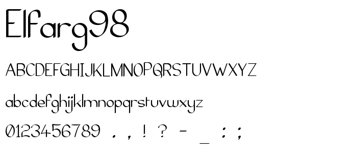 Elfarg98 font