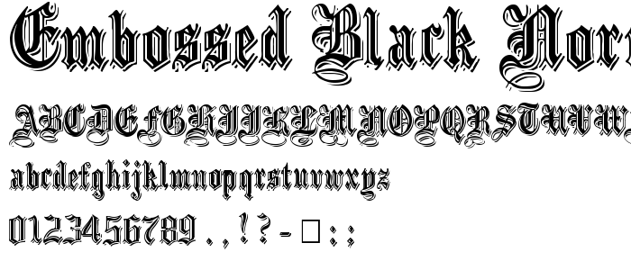 Embossed_Black_Normal font
