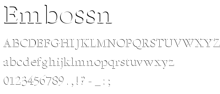 Embossn font