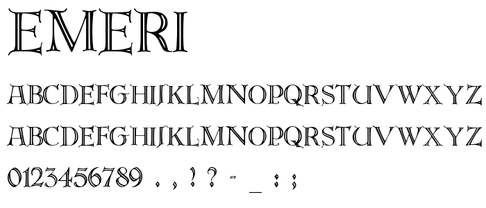 Emeri font