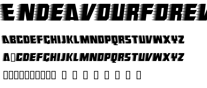 Endeavourforever font