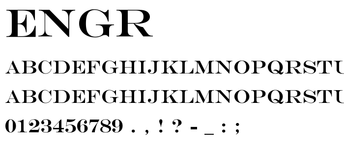 Engr font