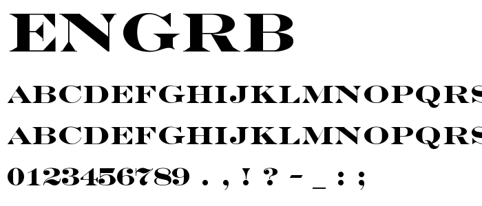 Engrb font