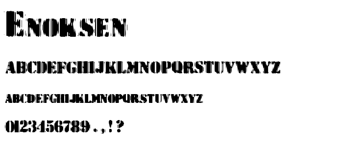 Enoksen font