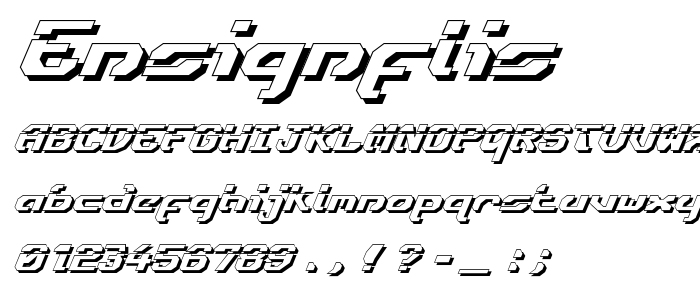 Ensignflis font