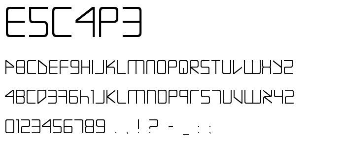 Escape font