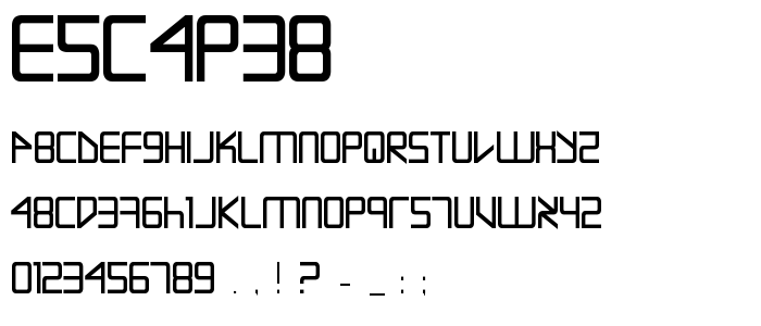 Escapeb font