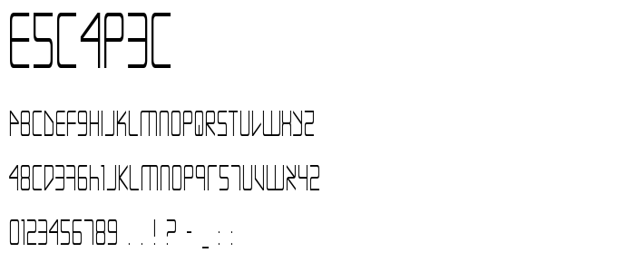 Escapec font