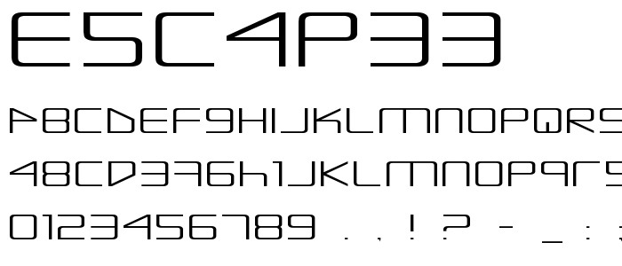 Escapee font