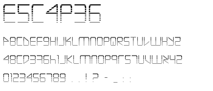 Escapeg font