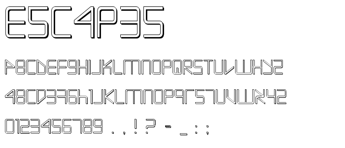 Escapes font