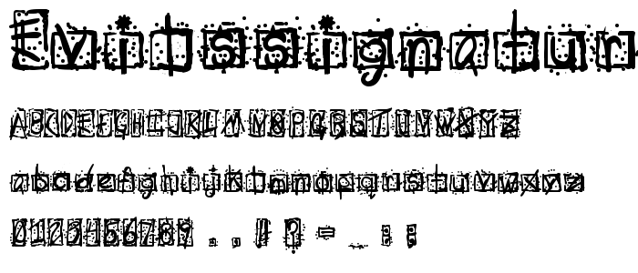 Evilssignature font