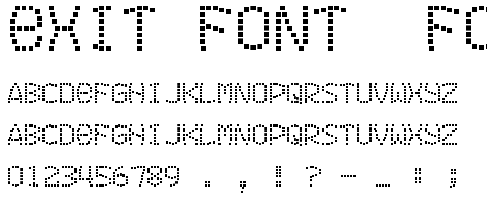 Exit_Font__For_A_Film font