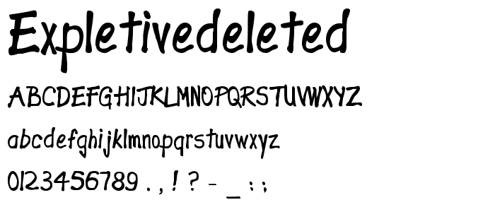 Expletivedeleted font