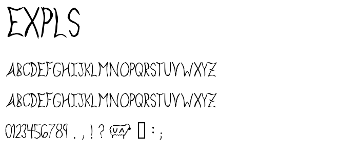 Expls font