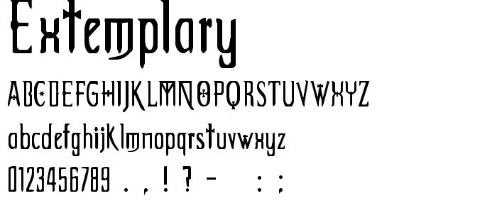 Extemplary font