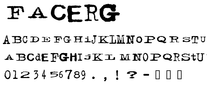 Facerg font