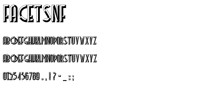 Facetsnf font