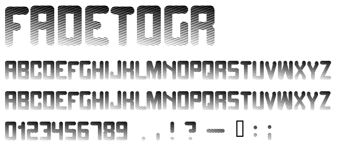 Fadetogr font