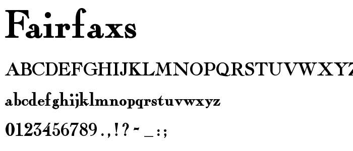 Fairfaxs font