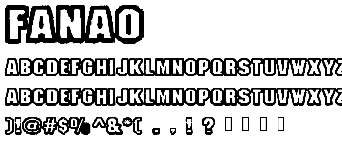 Fanao font