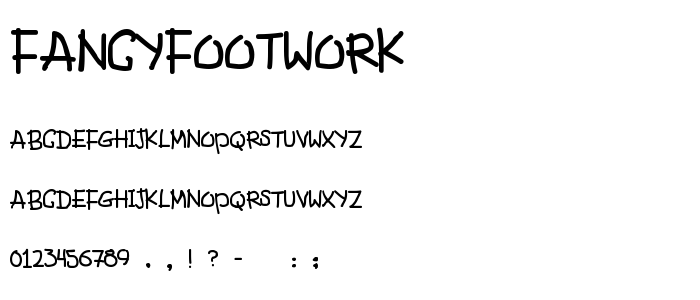 Fancyfootwork font