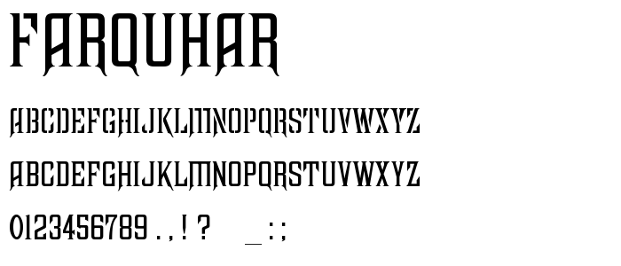 Farquhar font