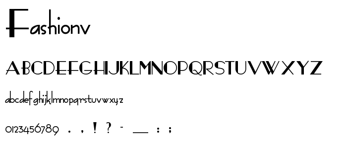 Fashionv font