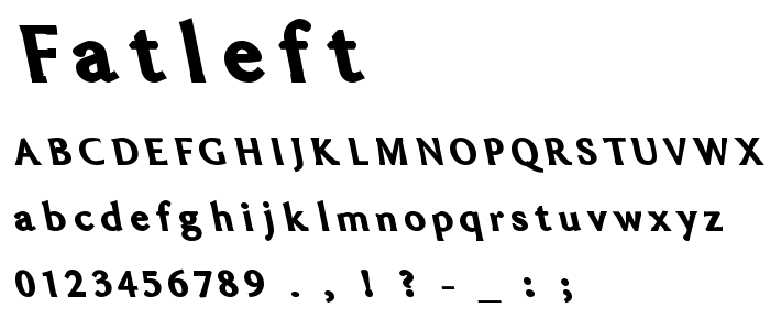 Fatleft font