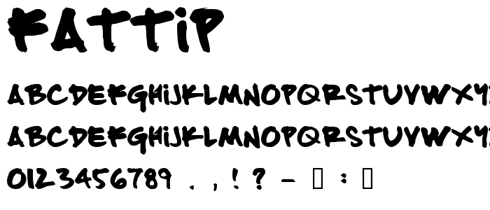 Fattip font