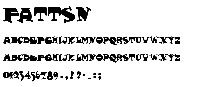 Fattsn font