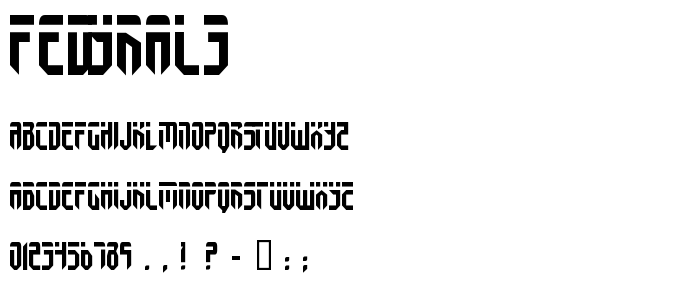 Fedyral3 font