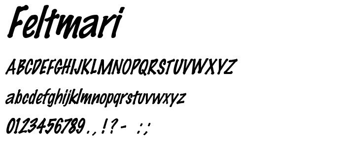 Feltmari font