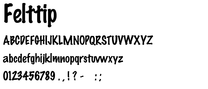 Felttip font