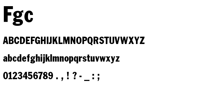 Fgc font