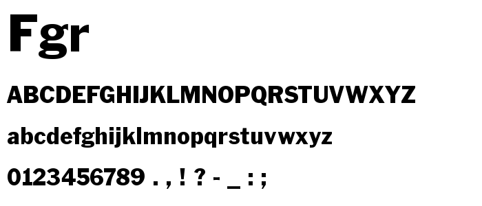 Fgr font