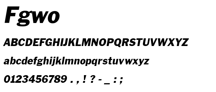 Fgwo font