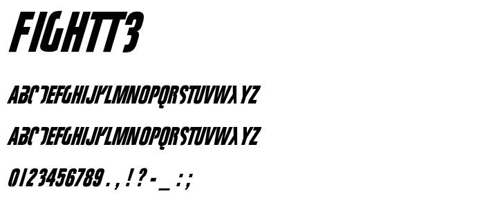 Fightt3 font