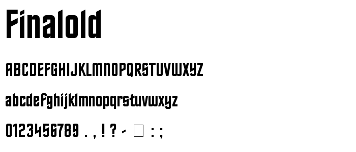 Finalold font