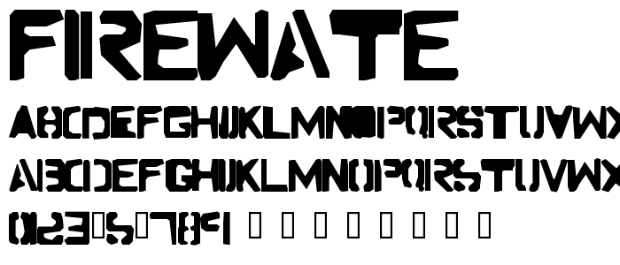 Firewate font