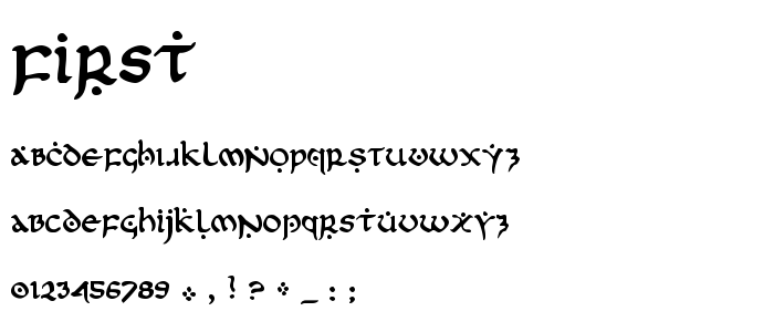 First font