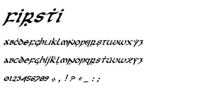 Firsti font