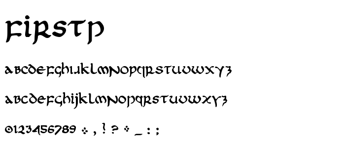 Firstp font