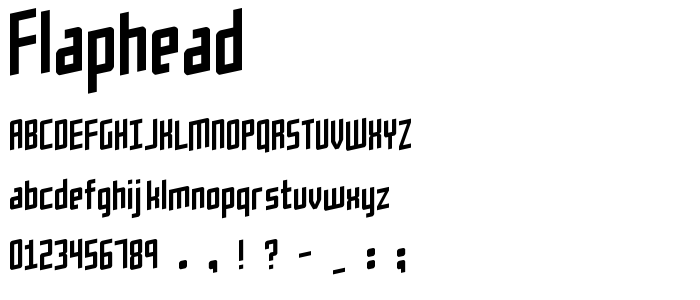 Flaphead font