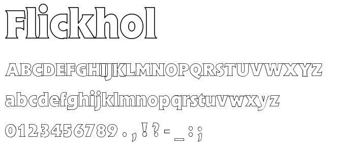 Flickhol font