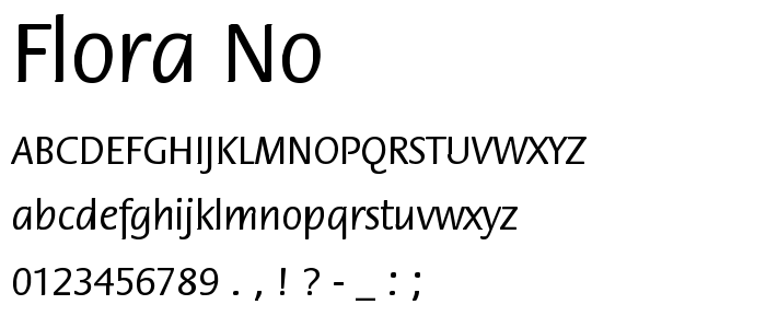 Flora_No font