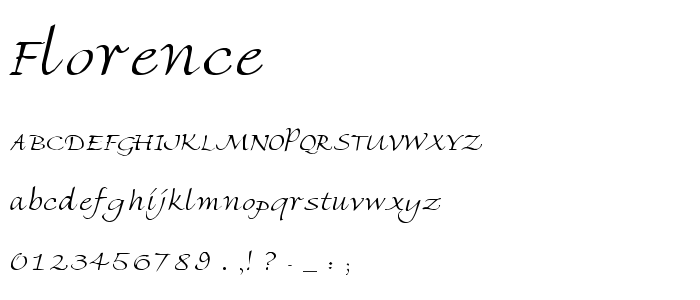 Florence font