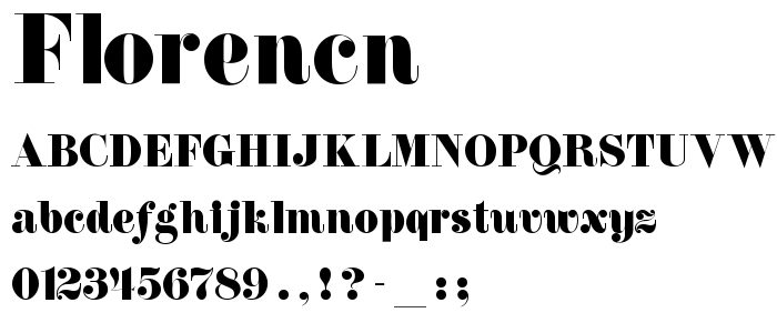 Florencn font