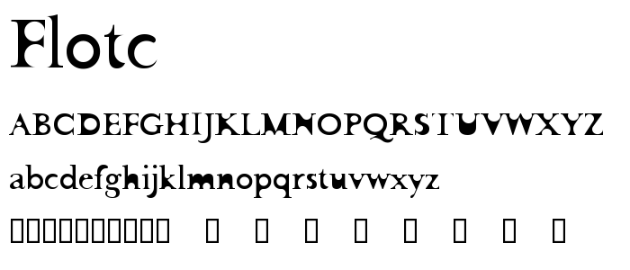 Flotc font