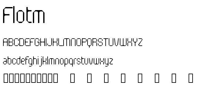 Flotm font